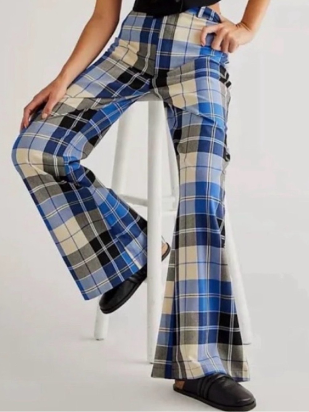 free people plaid pants